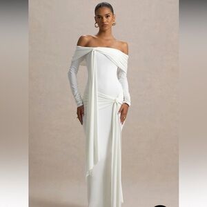 Club L London Jovie Off Shoulder Maxi Dress NWOT